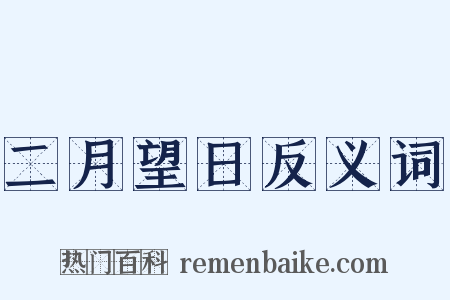二月望日反义词是什么意思的图片